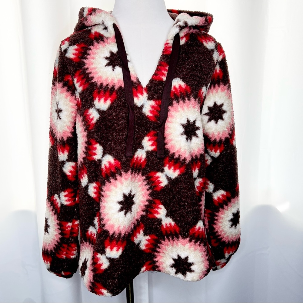 ❗️NWT❗️LOFT Sunburst Sherpa Hoodie - Picture 3 of 9